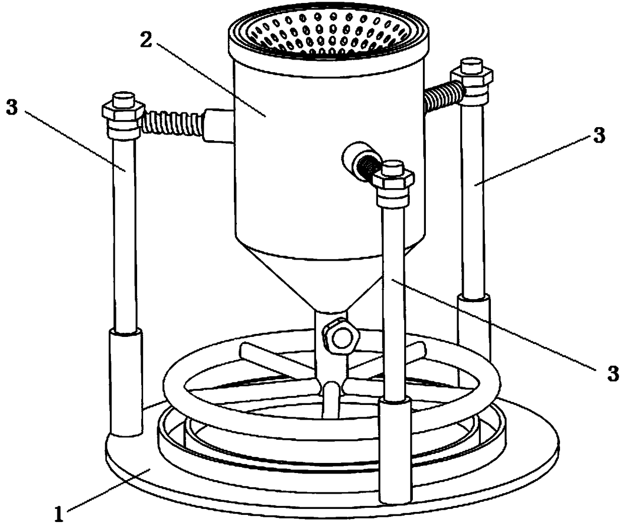 Water feeding device for chicken farm and water feeding method