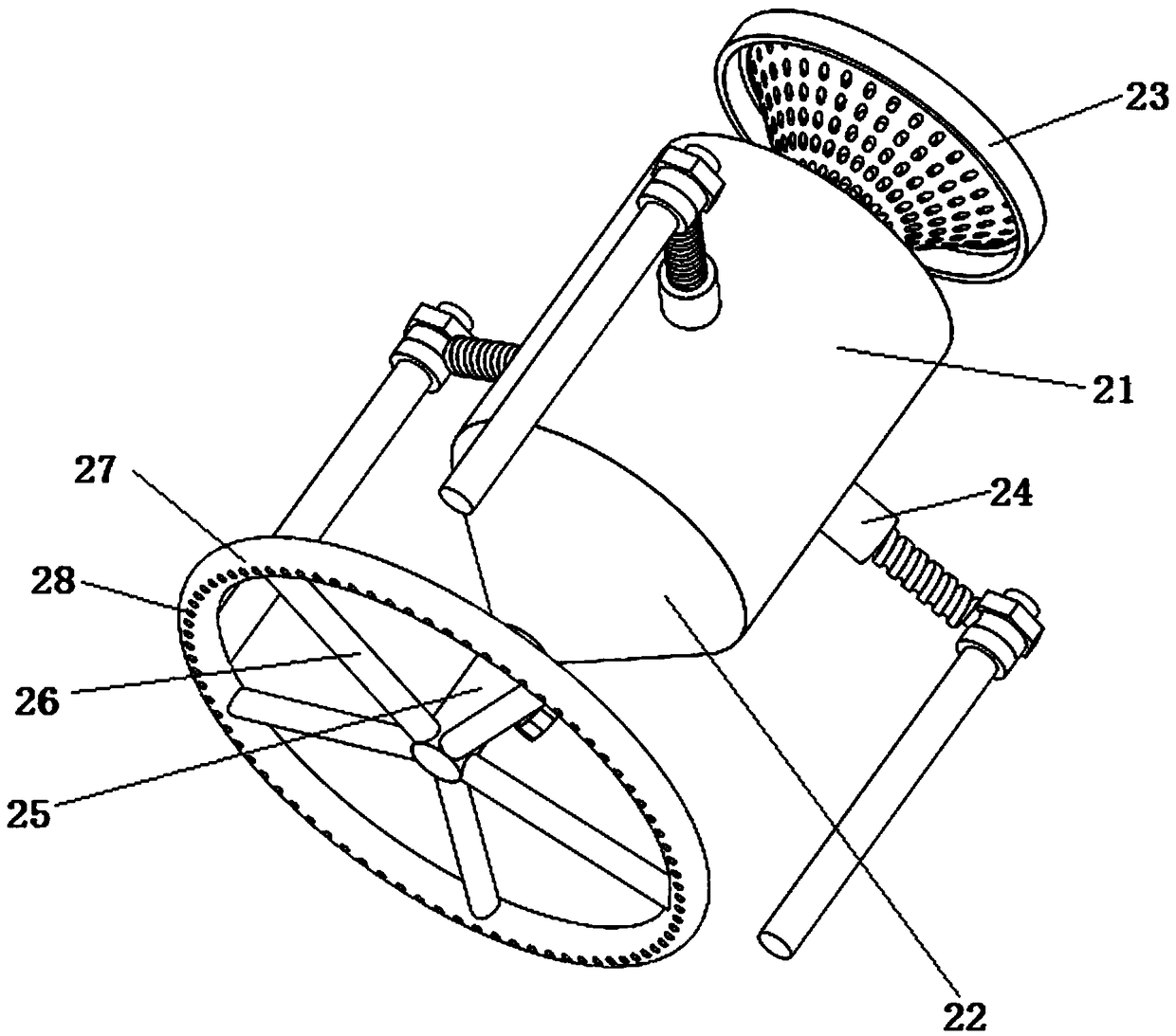 Water feeding device for chicken farm and water feeding method