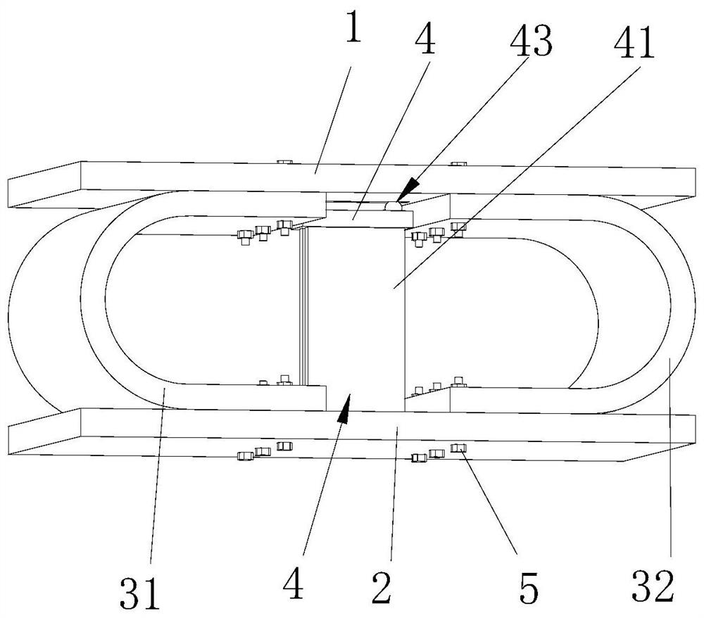 Second-order enhanced coupling beam type metal damping shock absorption system