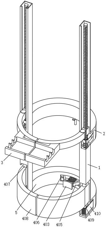 A feeding device for power supply line pole