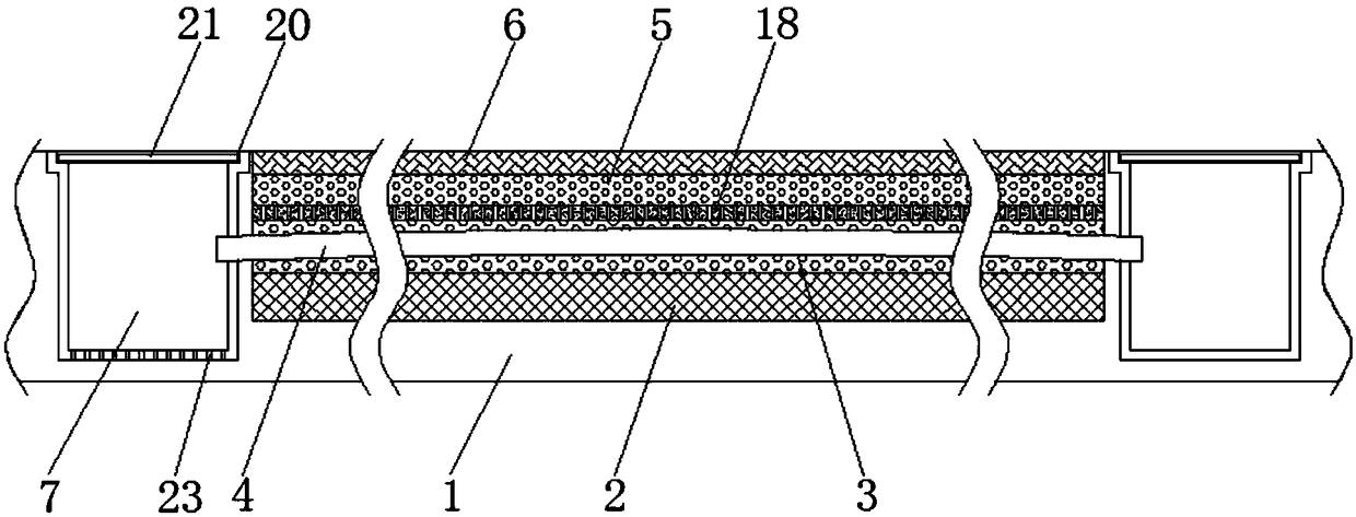 Road structure with surface type water collecting function