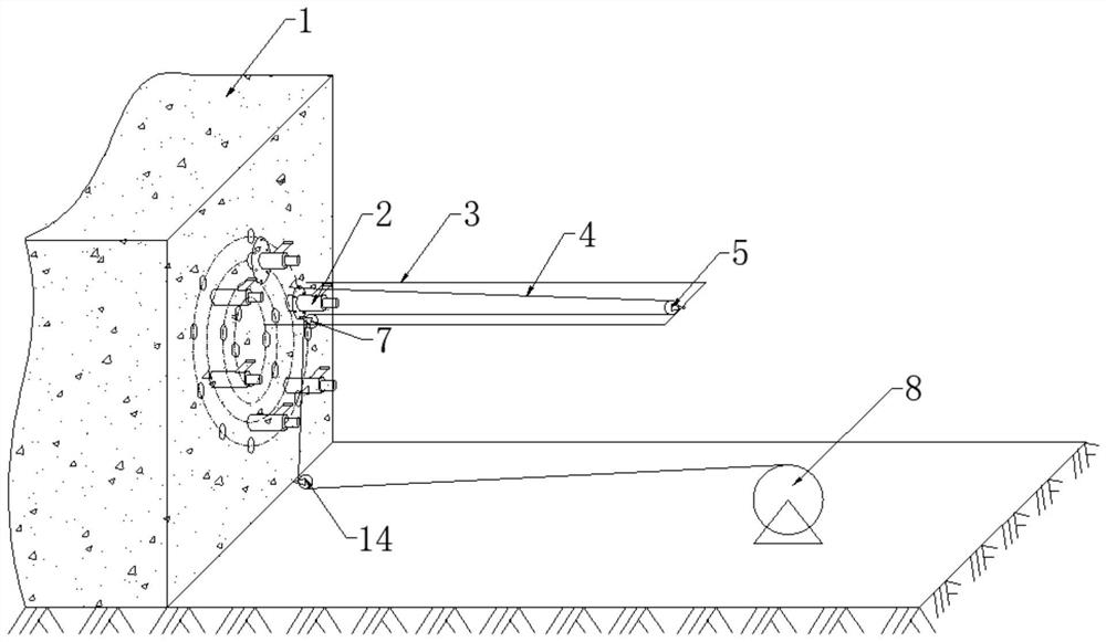 Horizontal frozen pipe drawing device