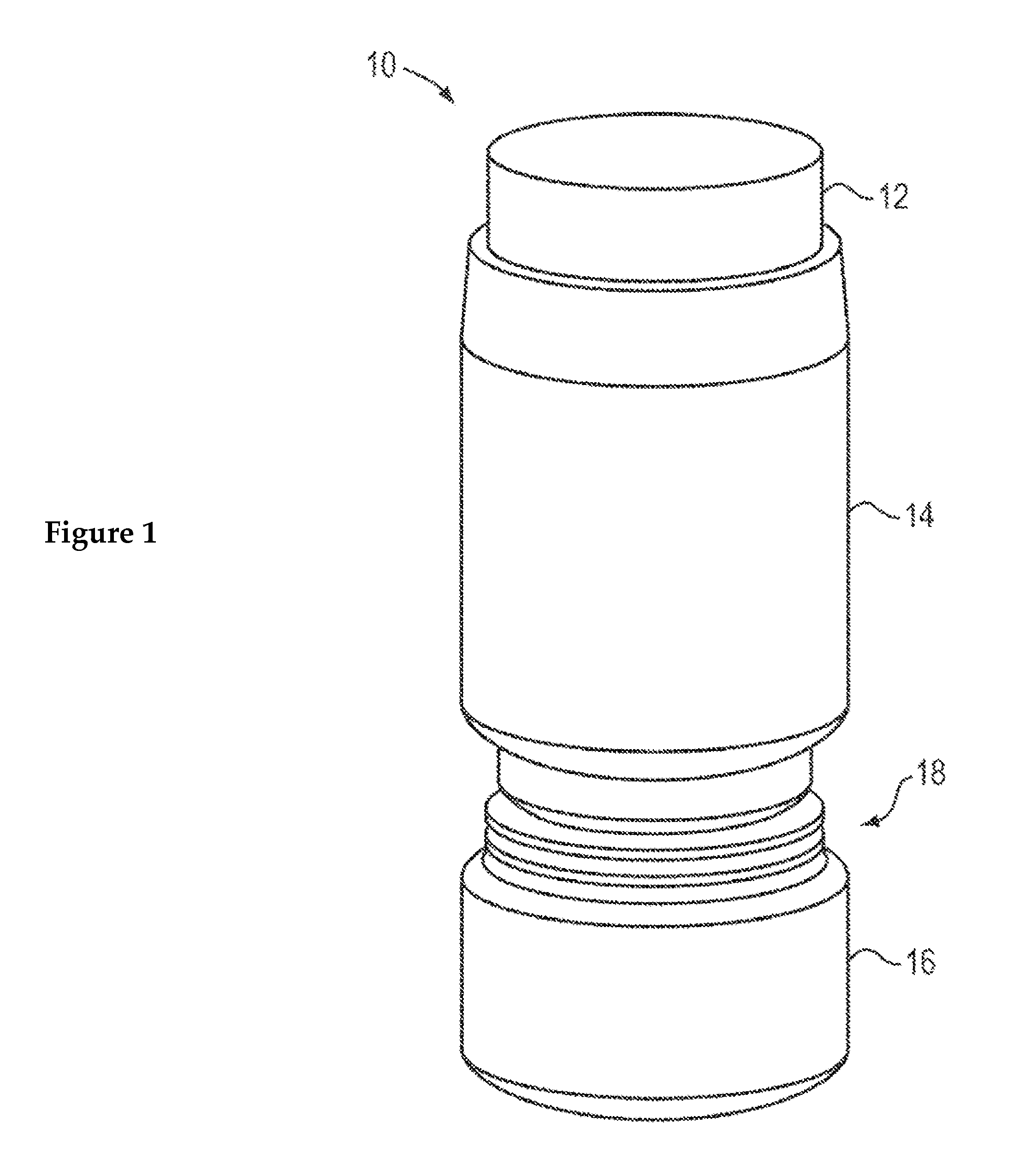 Manually activated flexible reconstituting container