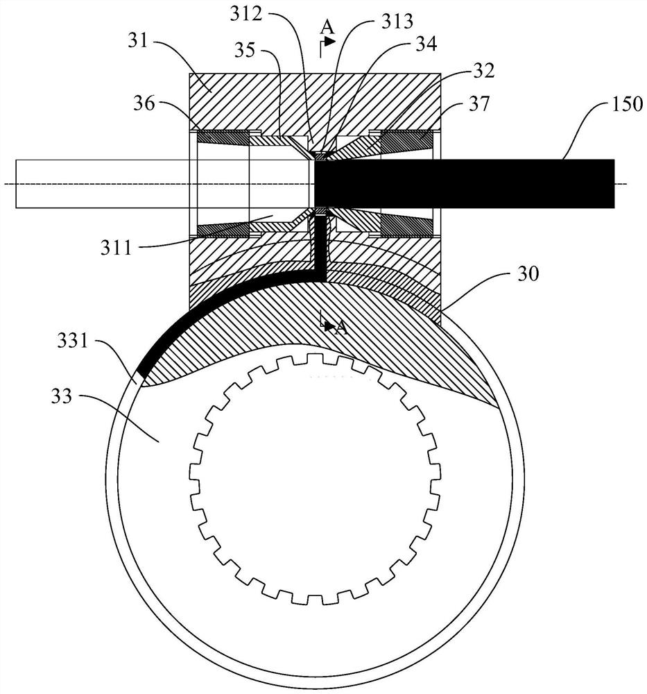 Copper-aluminum composite double-row continuous extrusion module and continuous extruder