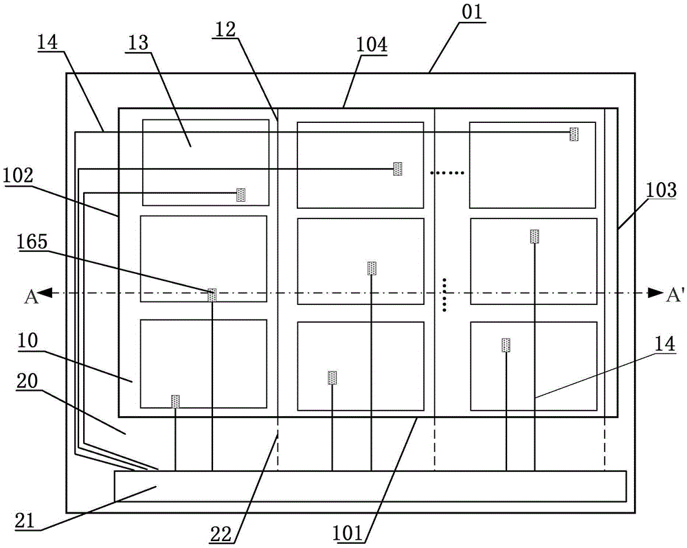 Array substrate, touch control display panel and touch control display device