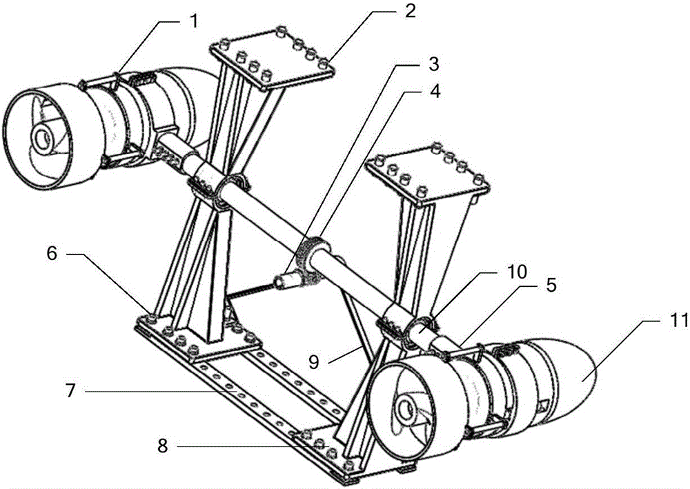 Multi-degree-of-freedom autonomous underwater vehicle movement control device