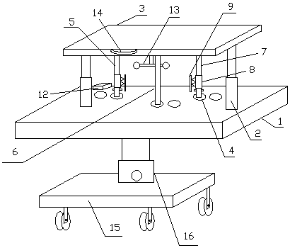 Lumbar puncture operation fixing rack