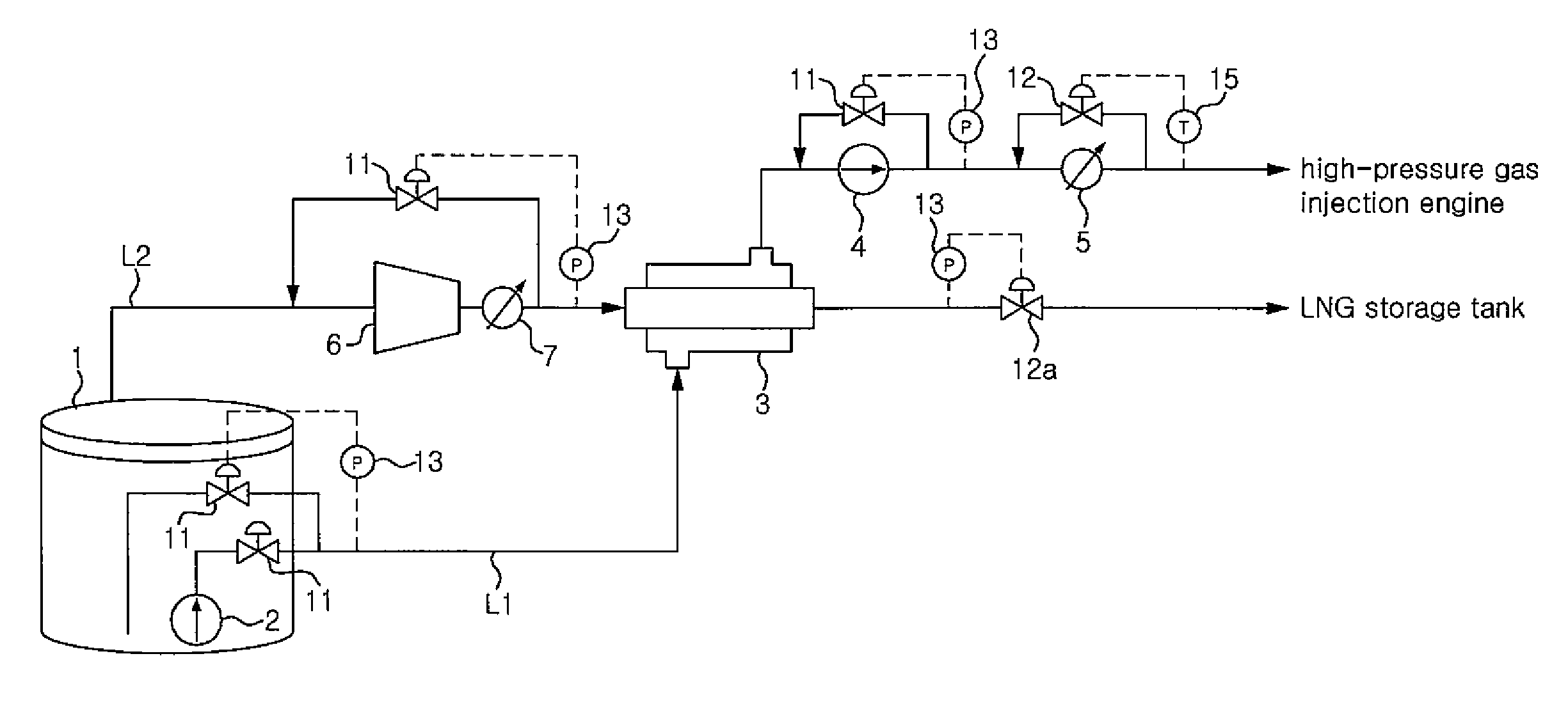 Fuel gas supply system and method of an LNG carrier