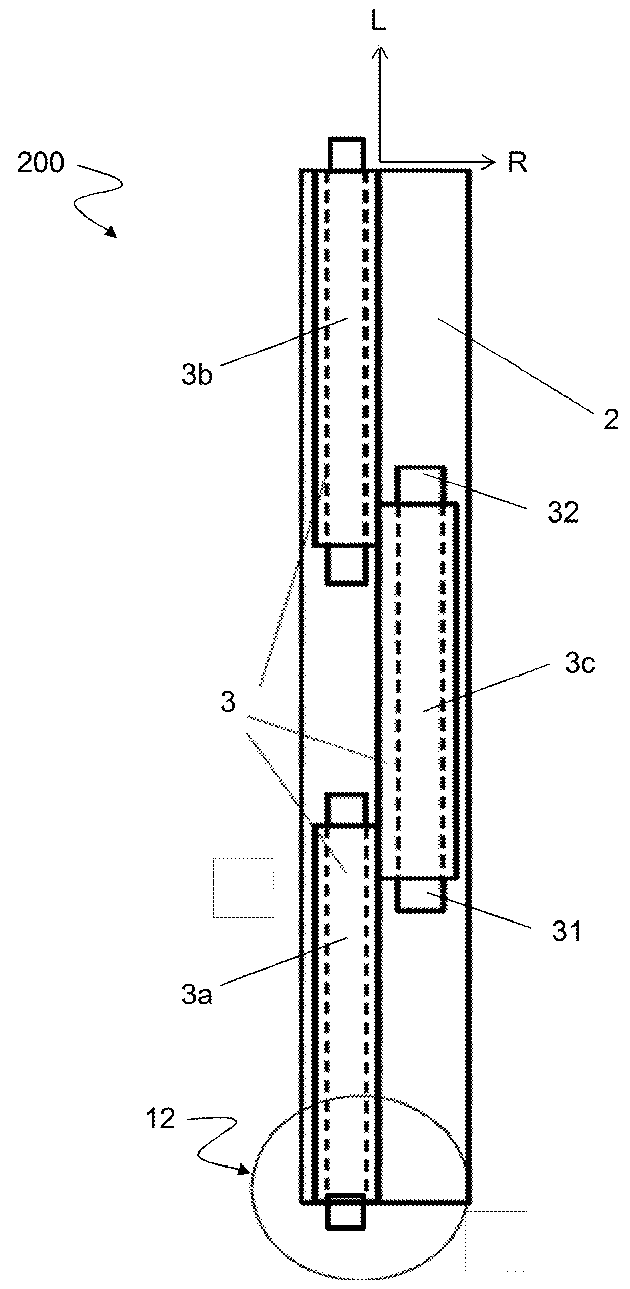 Force sensor device for detecting the weight of a vehicle