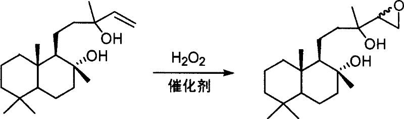 Synthetic method for epoxy sclareol