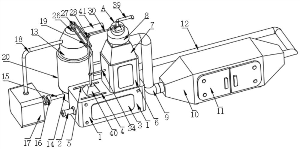 Automatic waste gas treatment line for surface treatment