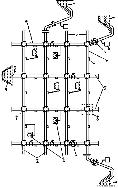 Power generation network system composed of siphon network