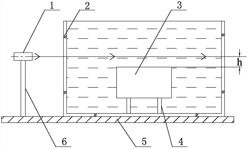 Experimental device and experimental method of beam splitting effect of heat flux in liquid