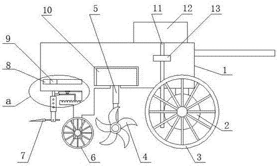 Mini-tiller with weeding head convenient to adjust