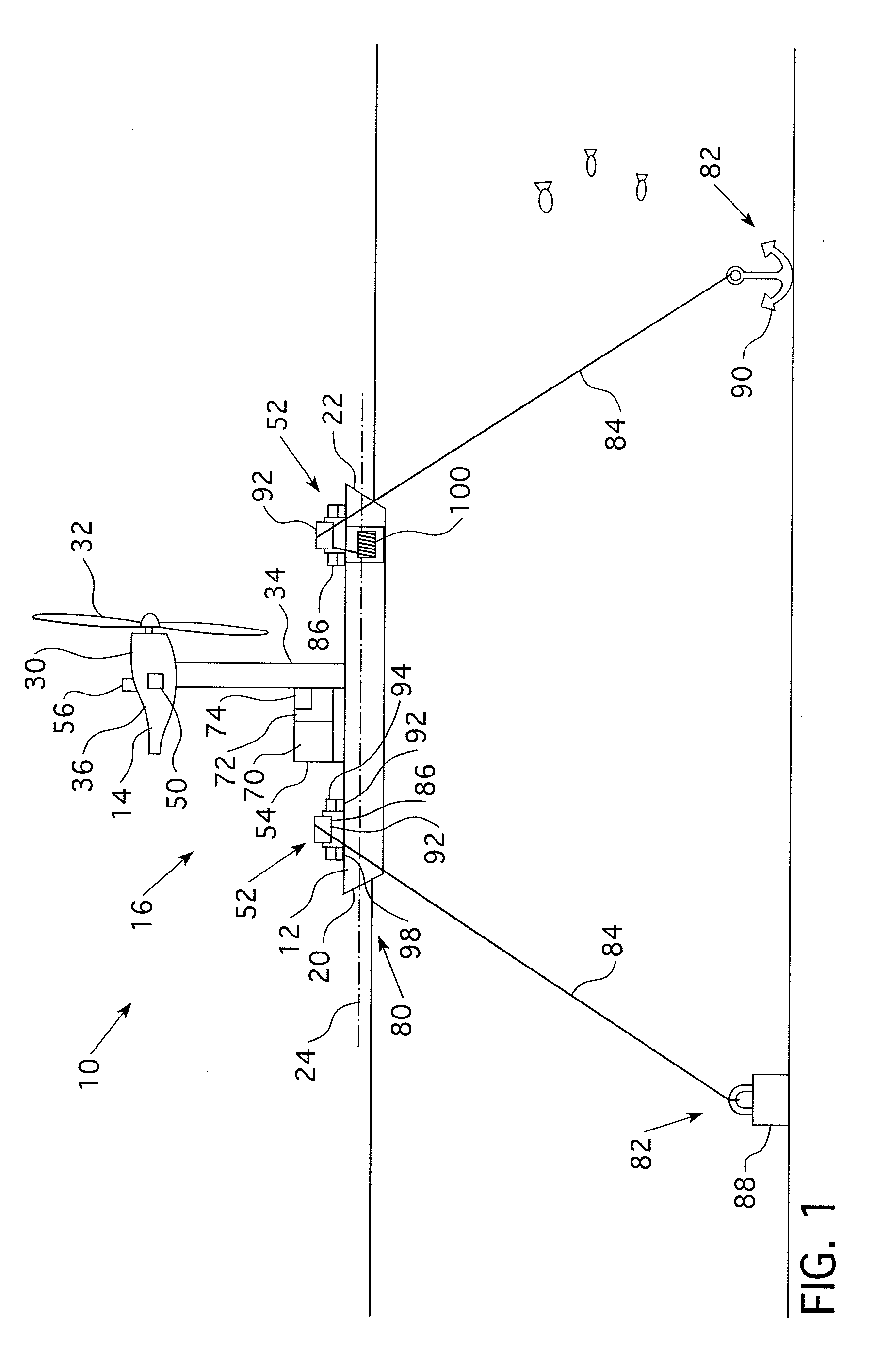 Active control system for floating offshore wind turbine platforms