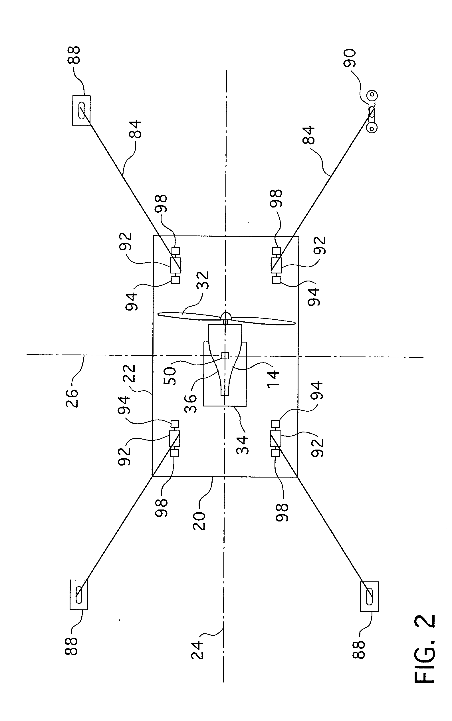 Active control system for floating offshore wind turbine platforms