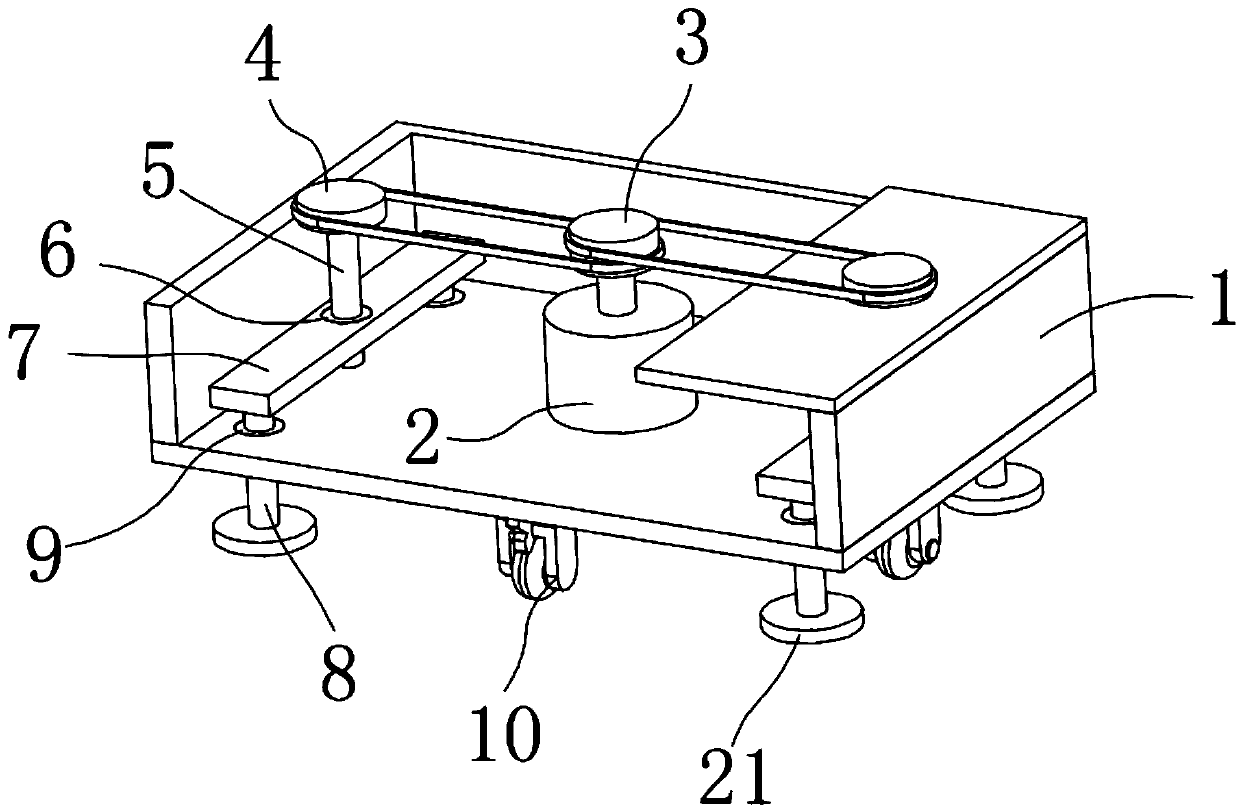 Convenient-moving type construction caution device for municipal engineering