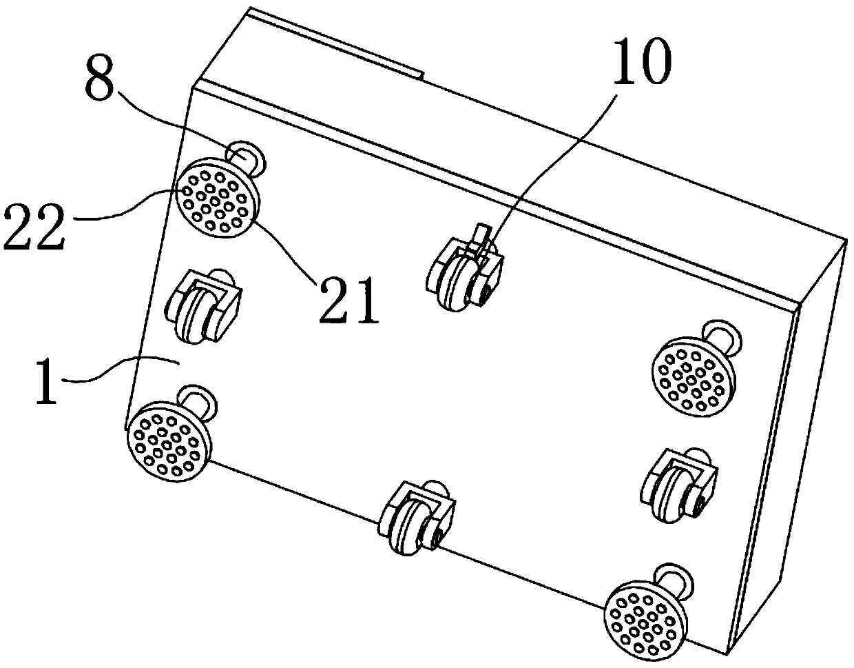 Convenient-moving type construction caution device for municipal engineering