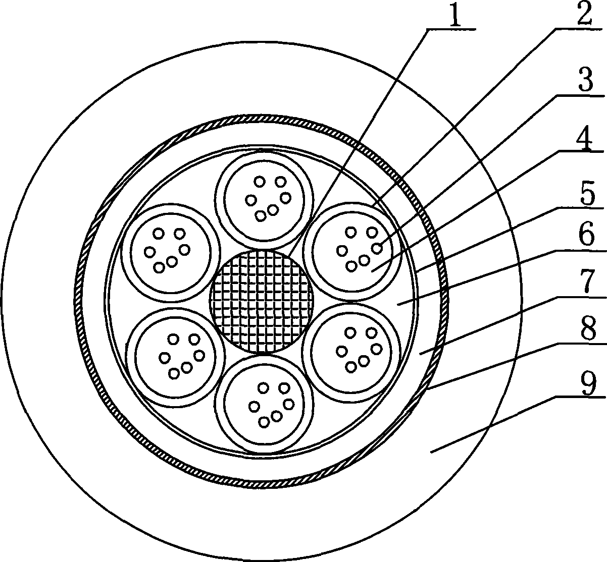 Lightning protection layer stranded optical cable