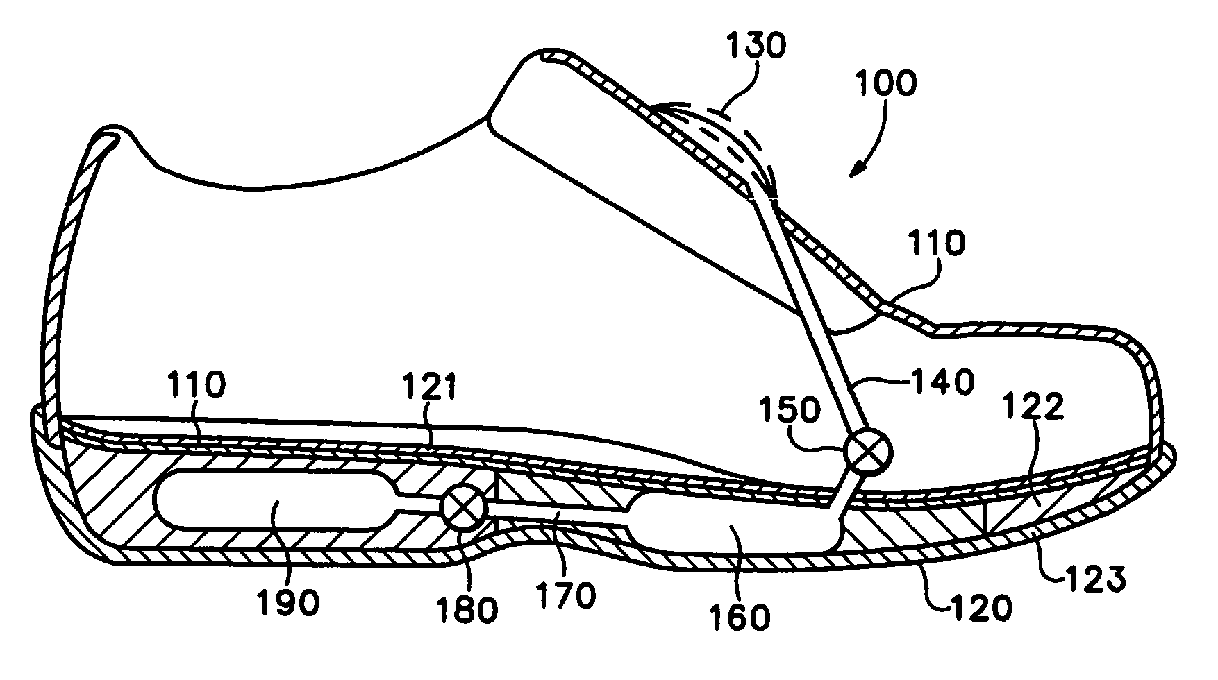 Footwear with bladder filter