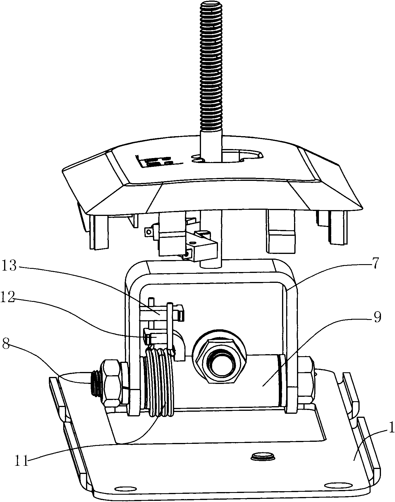 Electronic gear shifting mechanism of electric automobile