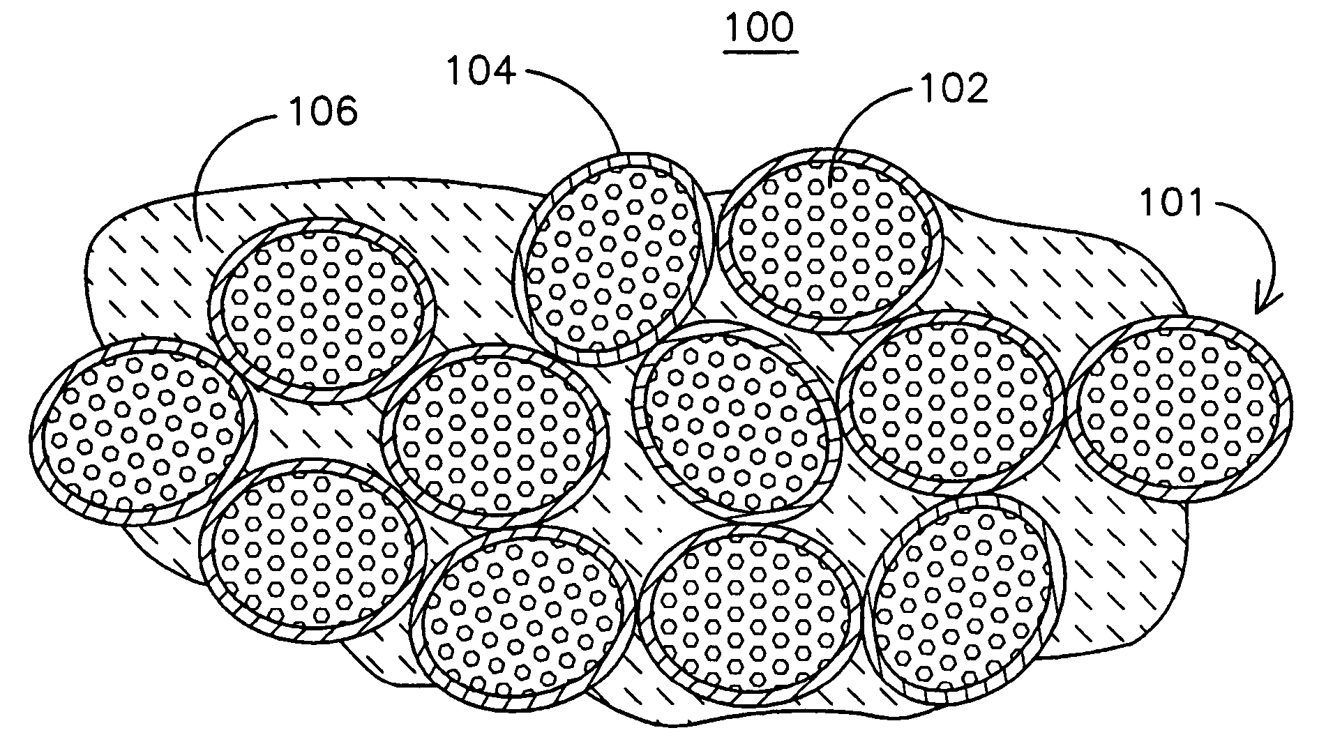 Insulating ceramic based on partially filled shapes