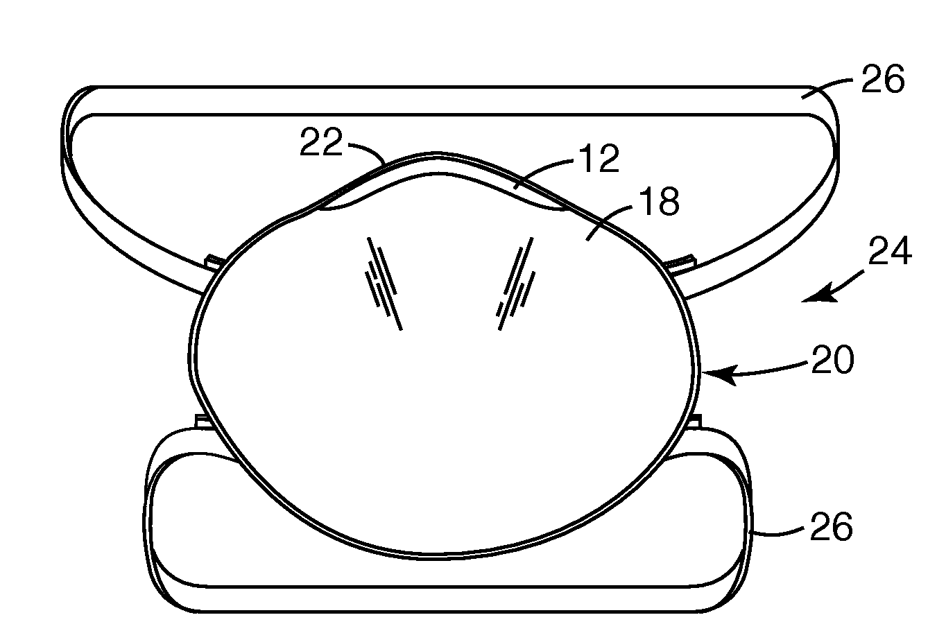 Respirator That Uses A Predefined Curved Nose Foam