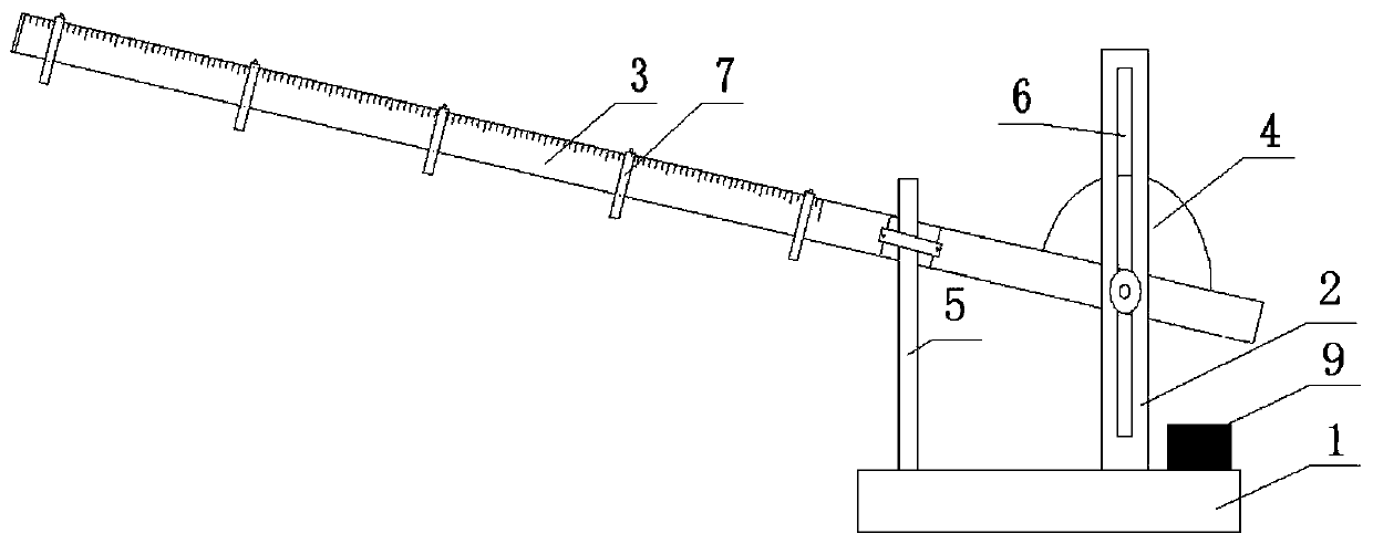 Device and construction method for guaranteeing slope and interseam of acid proof ceramic tile paving