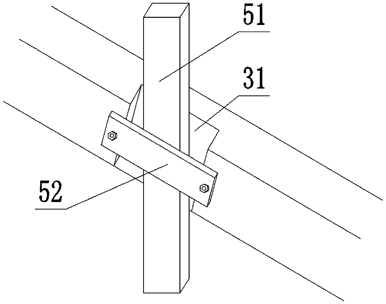 Device and construction method for guaranteeing slope and interseam of acid proof ceramic tile paving