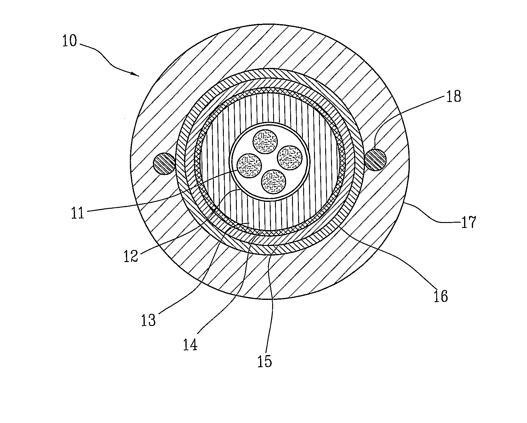 Fire resistant optical cable