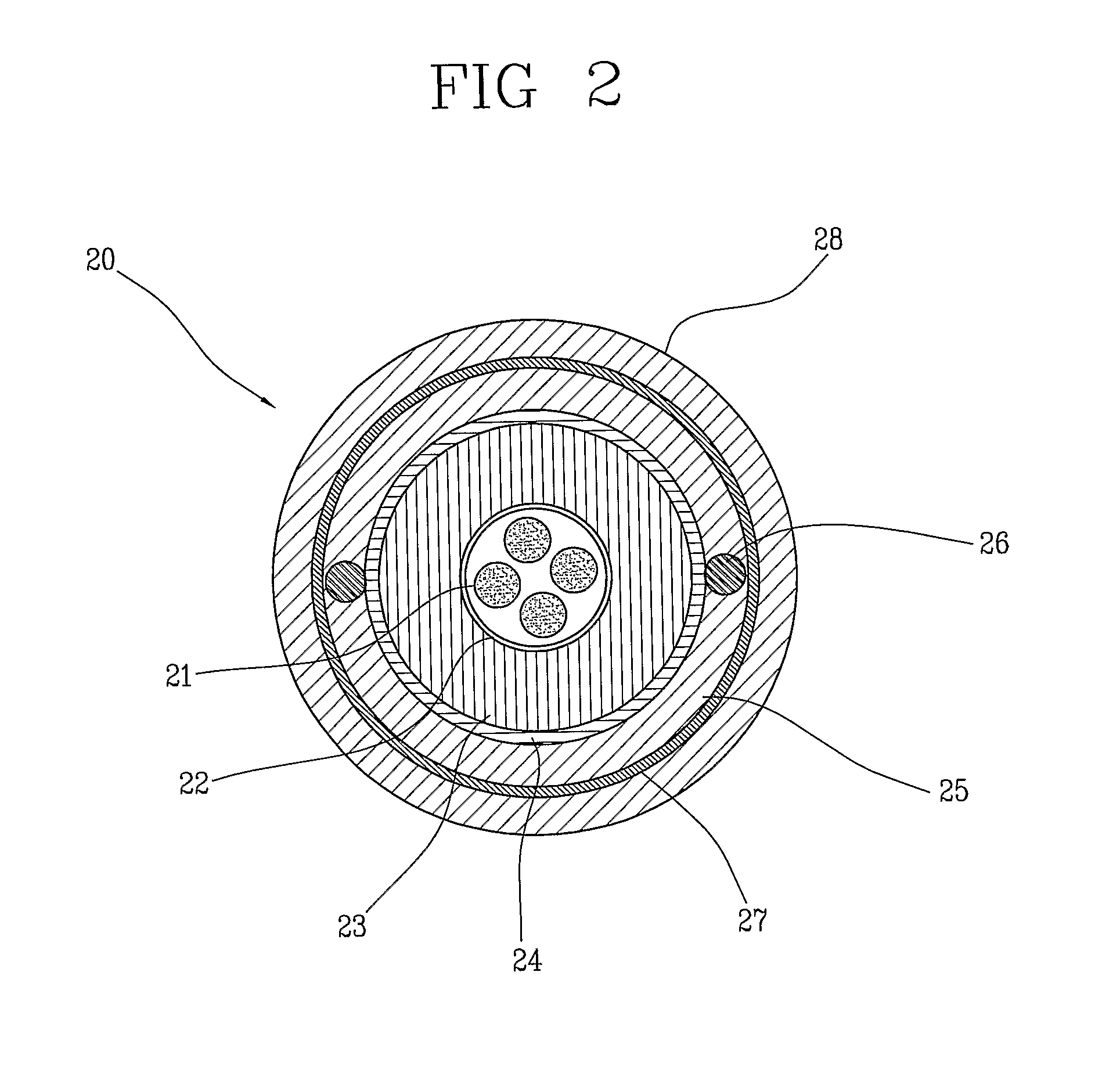 Fire resistant optical cable