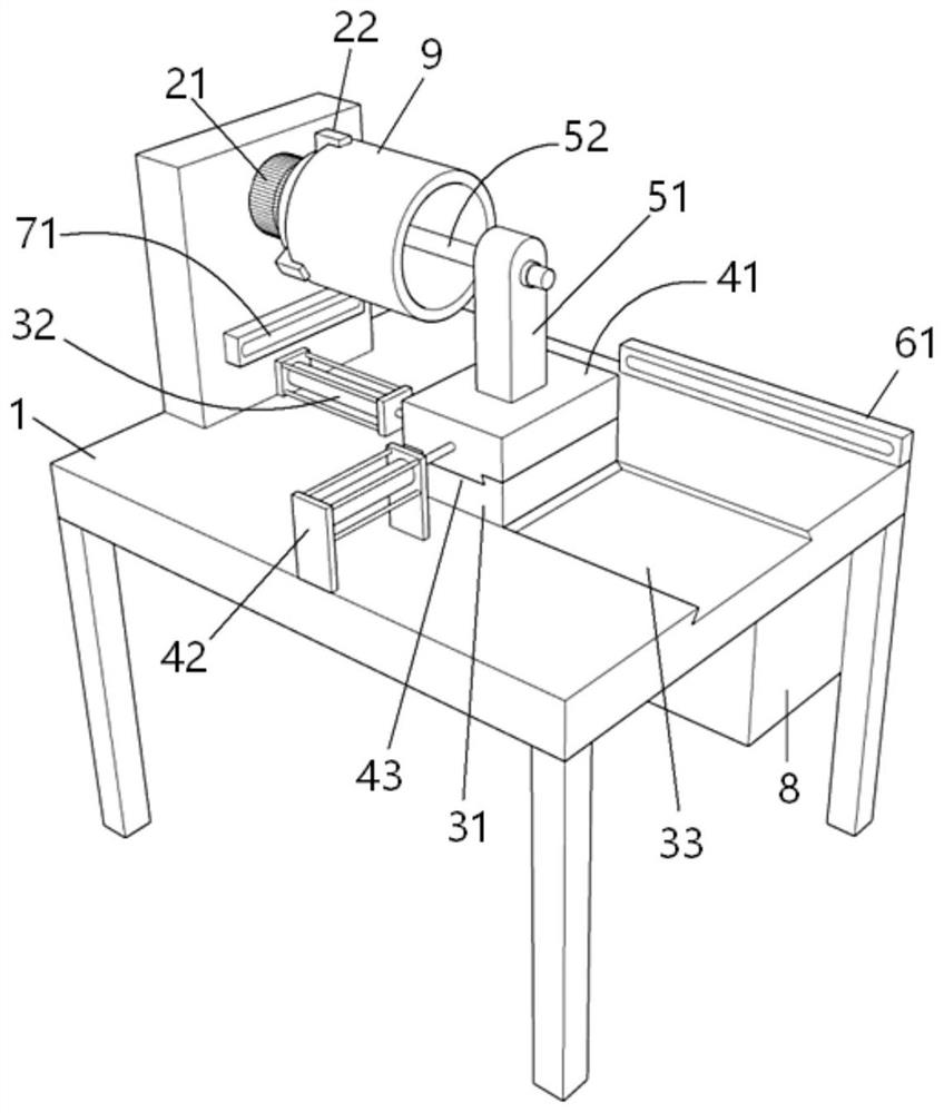 Die inner wall polishing device provided with longitudinal and transverse sliding bases