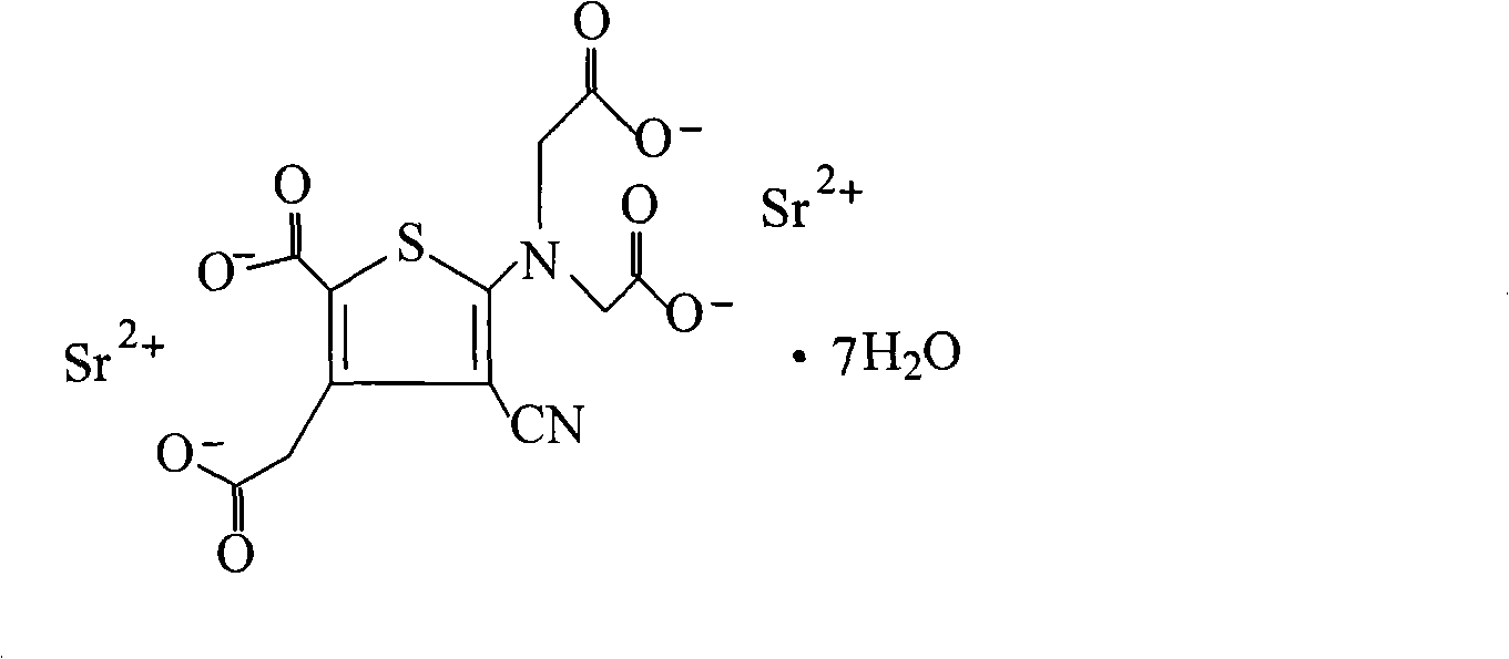 Pharmaceutical combination with stable strontium ranelate and its preparations