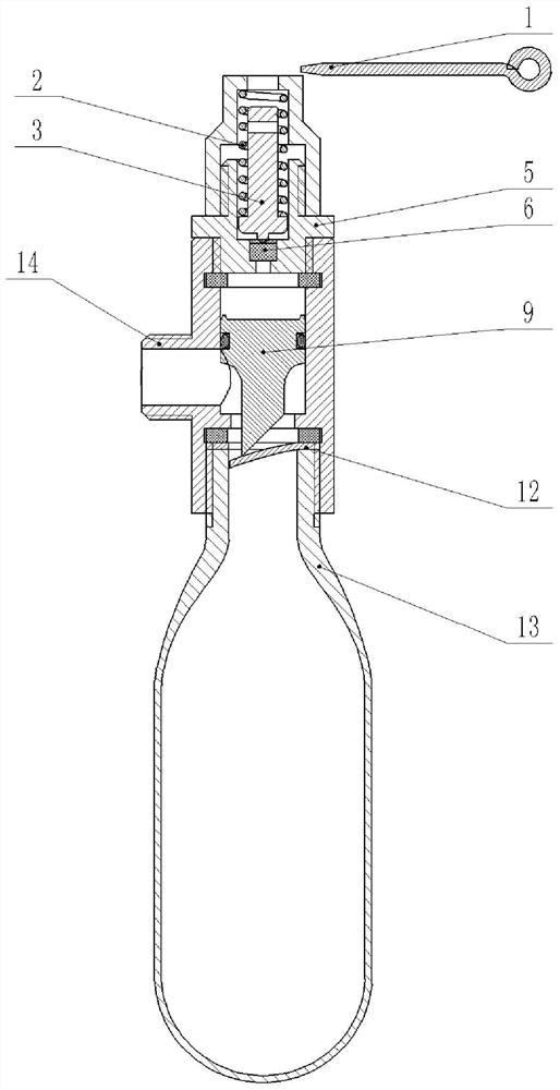 A gas source for emergency breathing