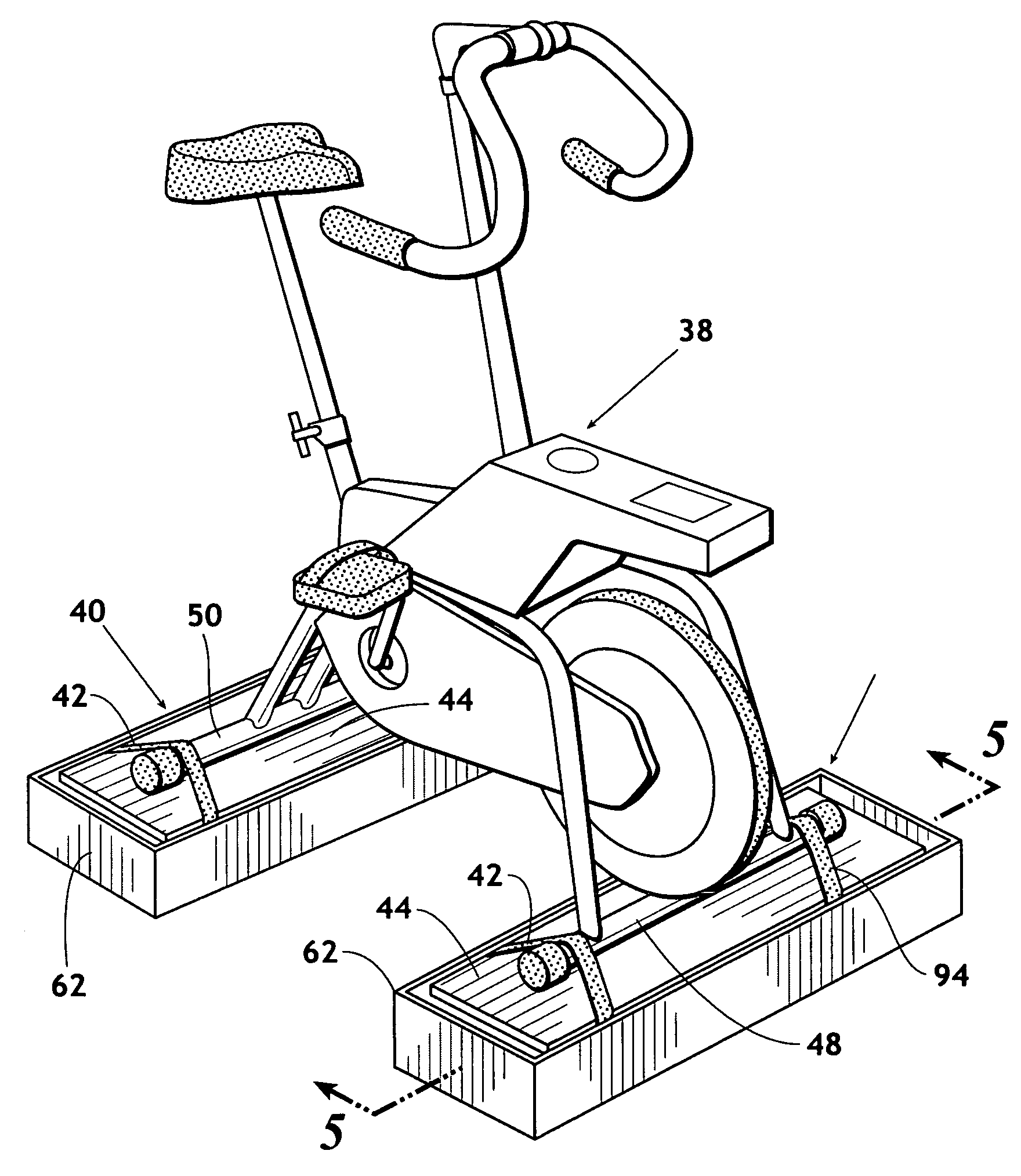 Dynamic system for a stationary bicycle