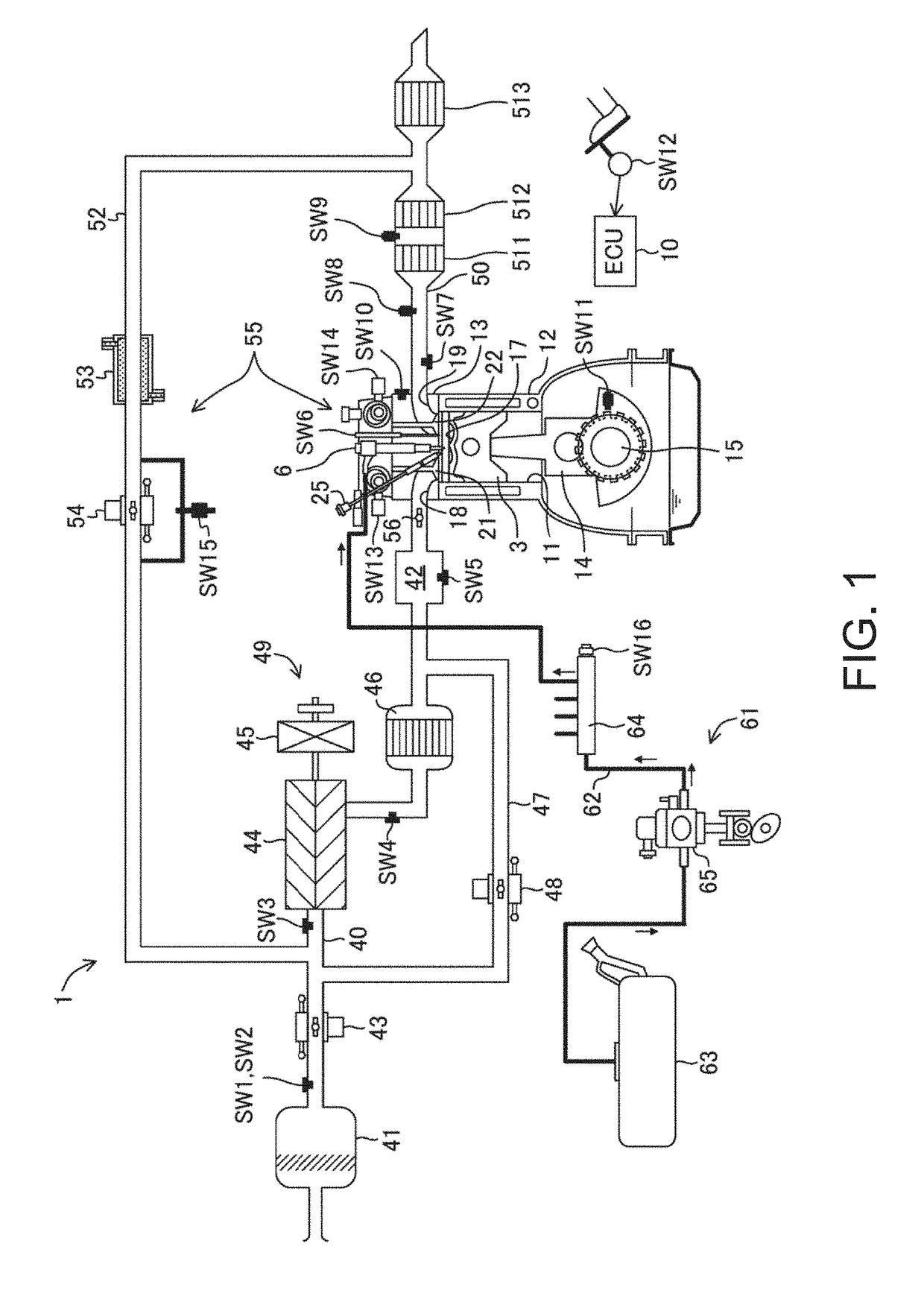 Fuel injection device of engine