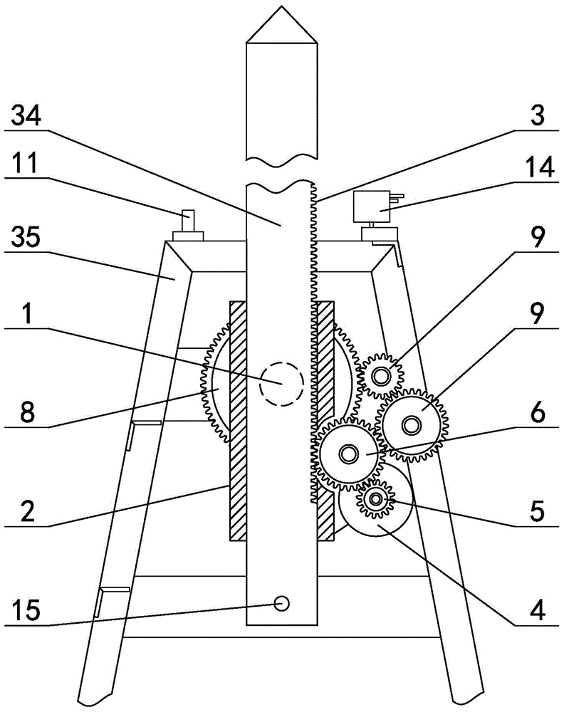 Anti-collision device and method for column-shaped mast