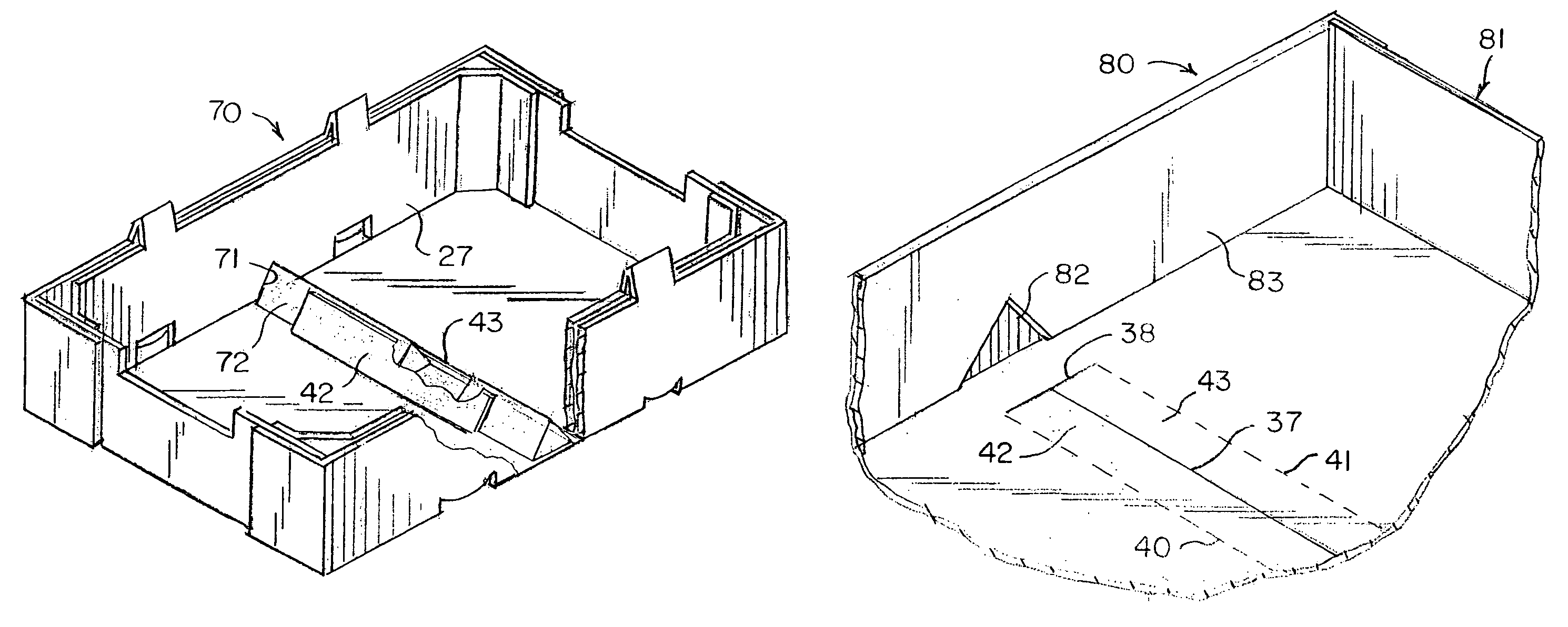 Paperboard container with bottom support