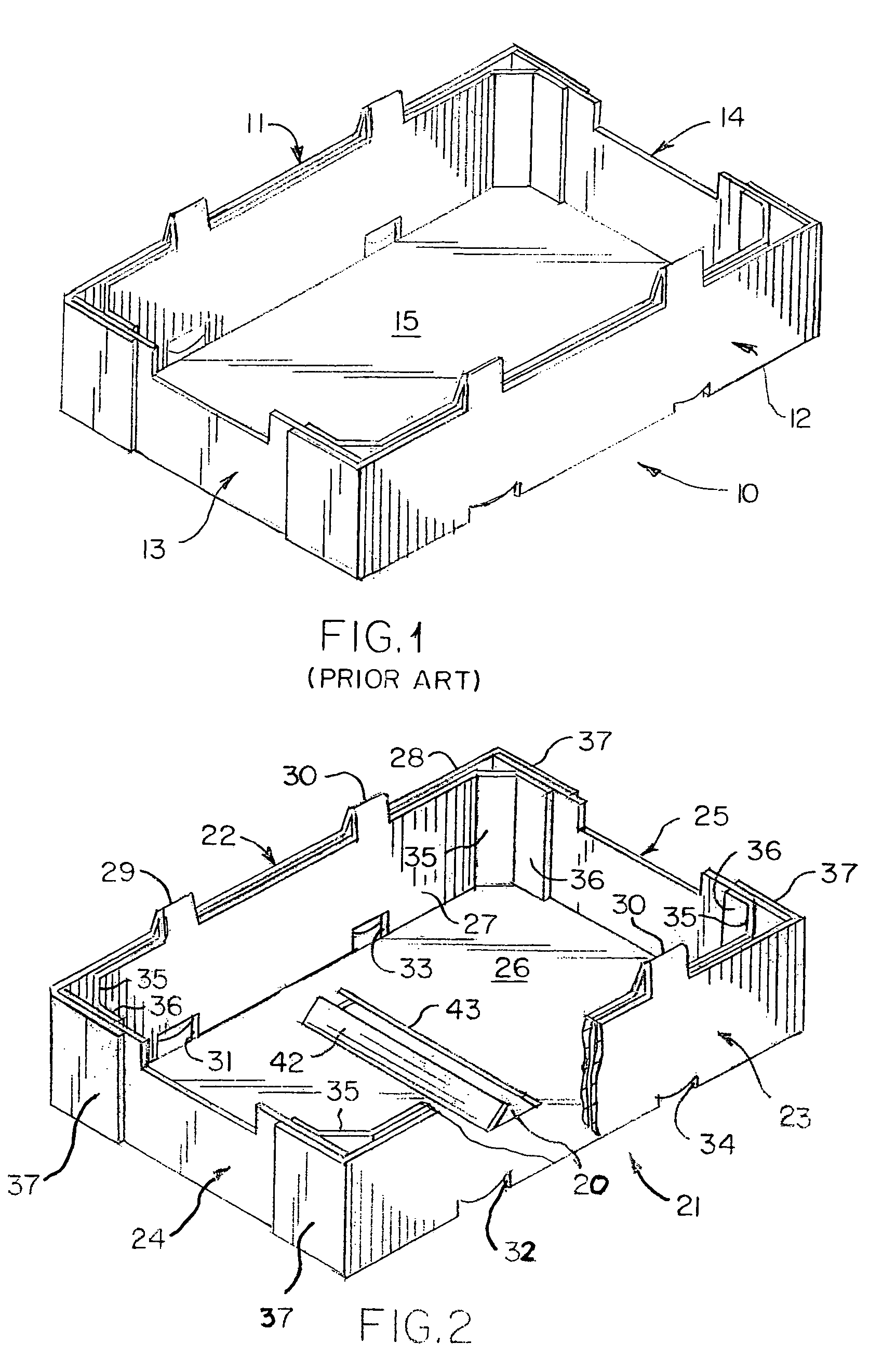 Paperboard container with bottom support