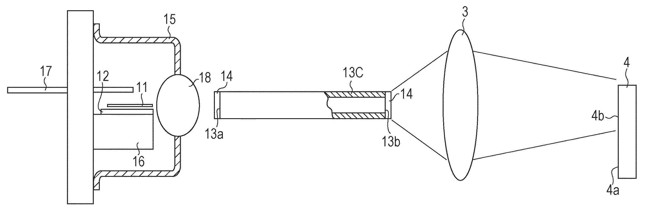 Light-emitting device, vehicle headlamp and illumination apparatus