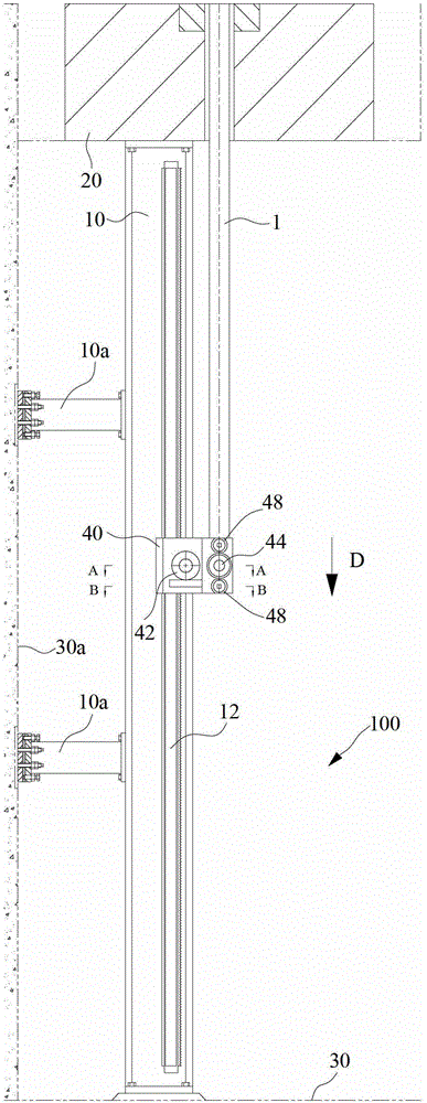 Traction device for vertical aluminum alloy pipe production line