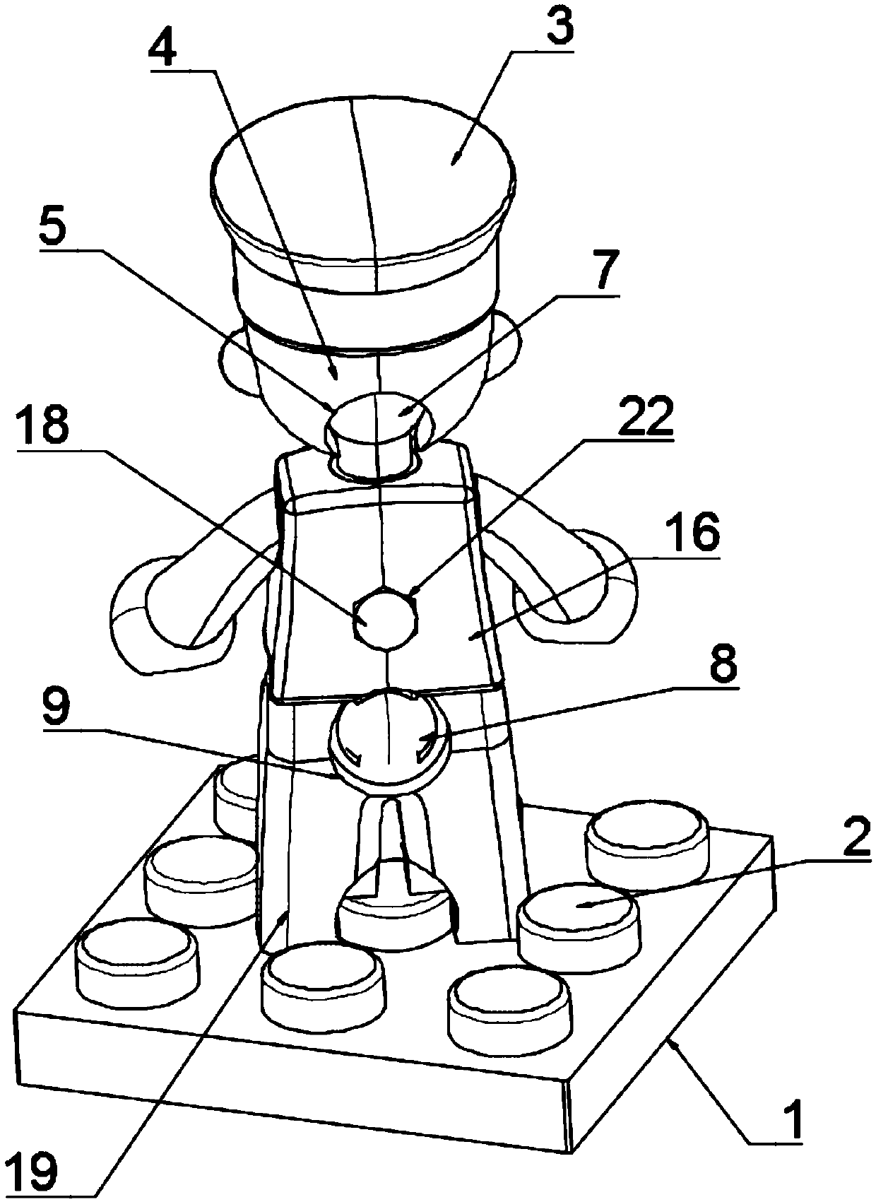 Novel building block doll