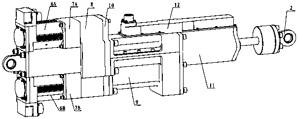 Straight-line type anti-jamming double-redundancy electromechanical actuator