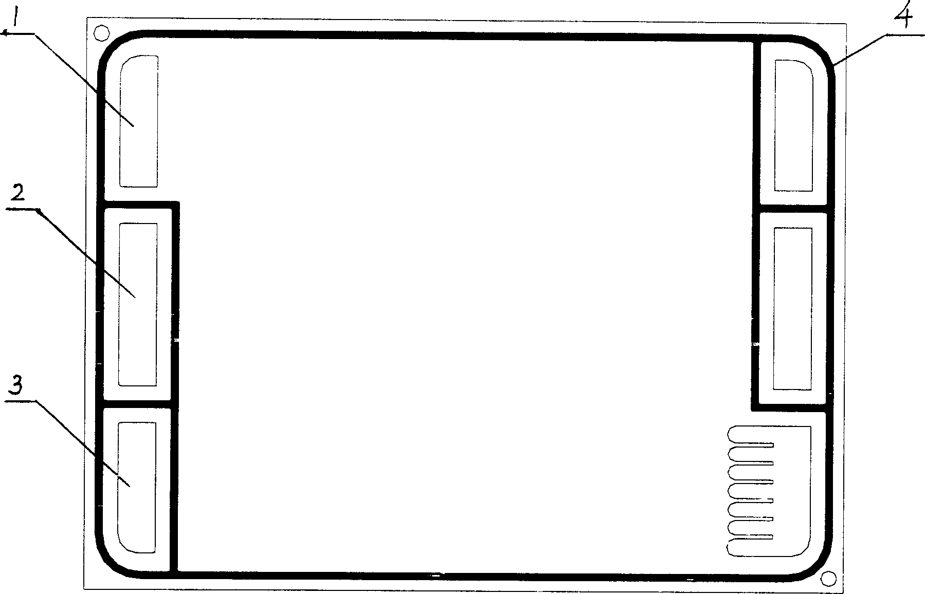 Metal bipolar plate used for proton exchange film fuel cell and preparative method