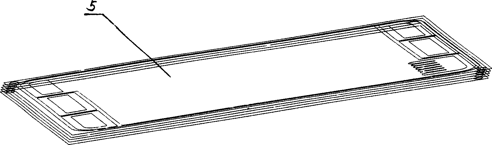 Metal bipolar plate used for proton exchange film fuel cell and preparative method