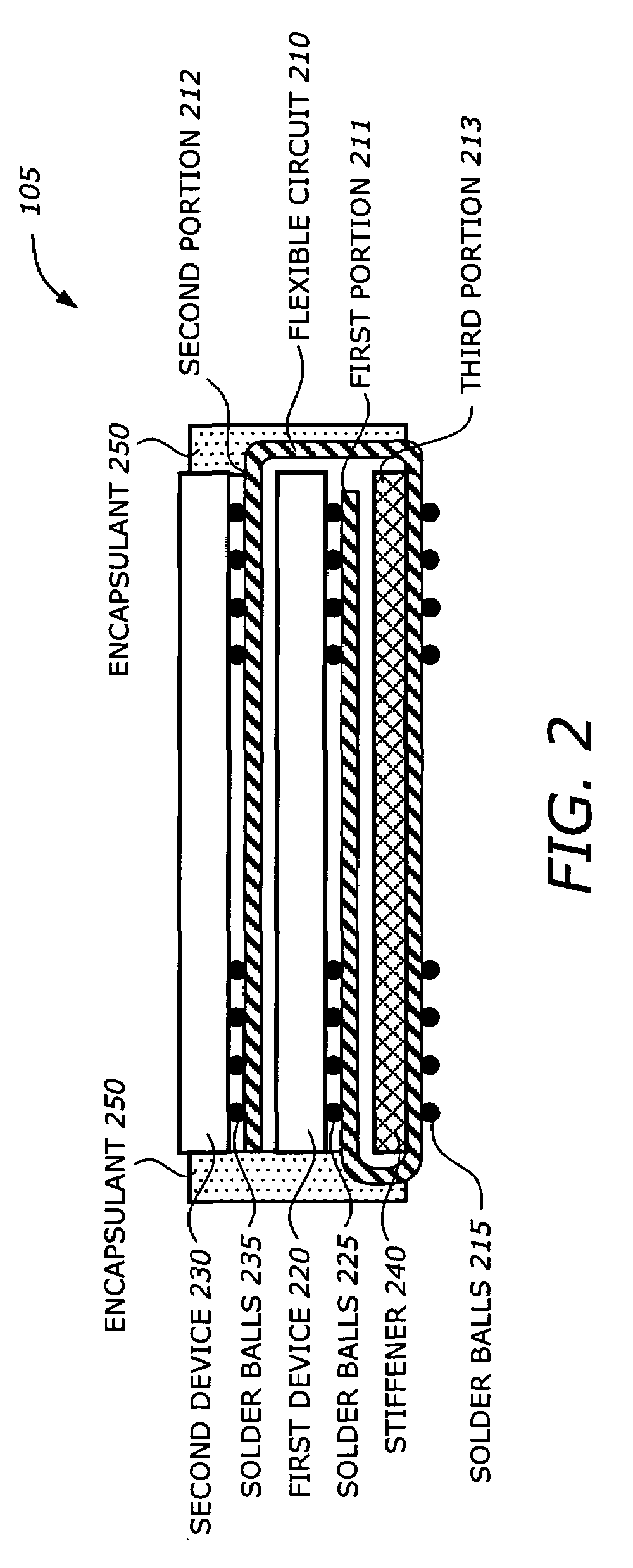 Stacking multiple devices using flexible circuit