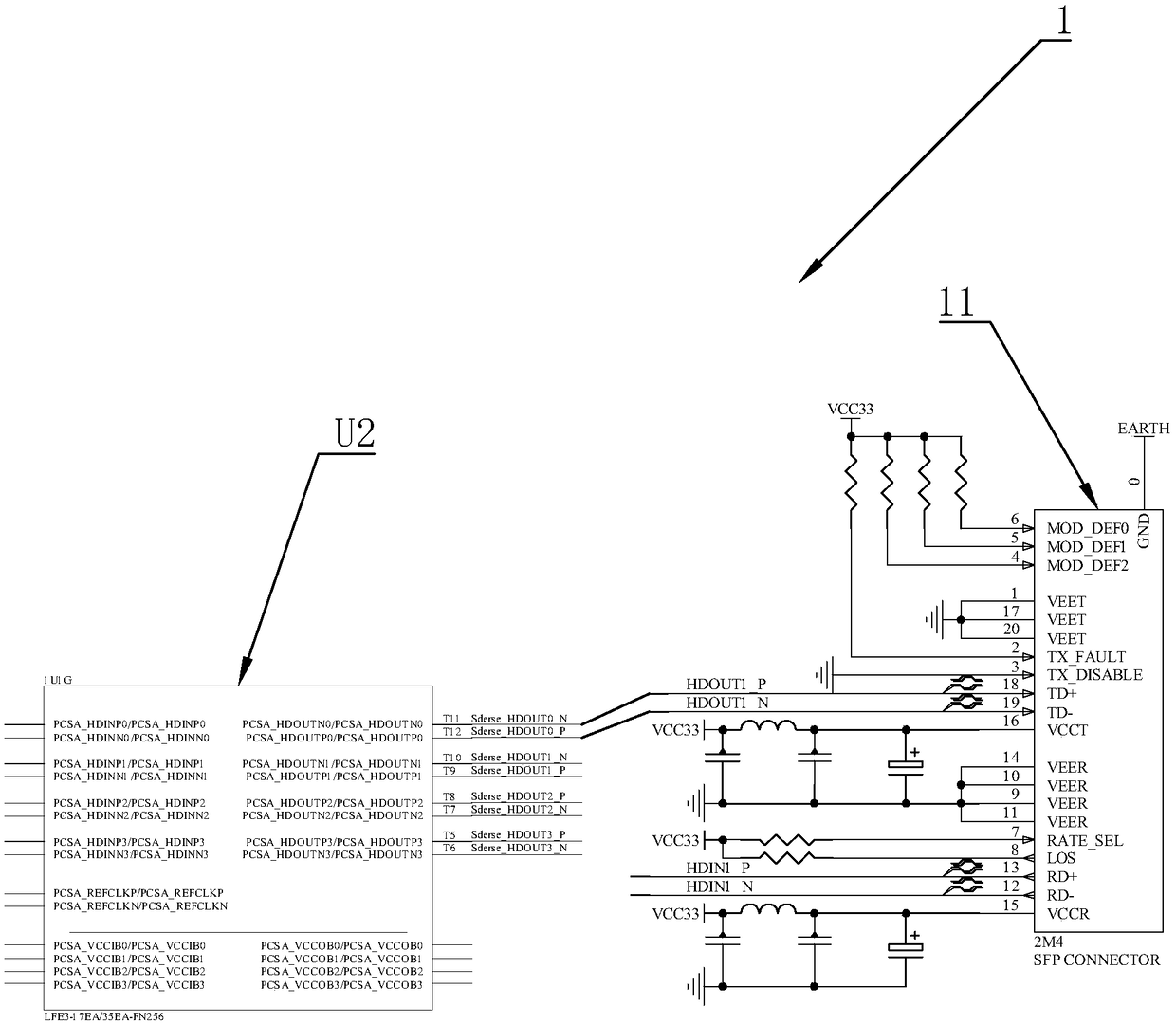 FPGA-based optical interface 1+1 protection isolated multi-service Ethernet optical transceiver