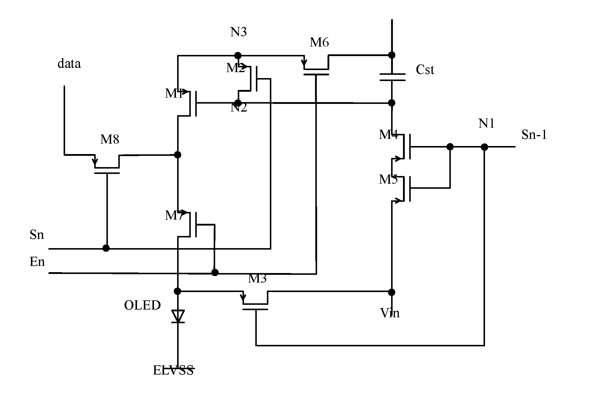 OLED Pixel Compensation Circuit