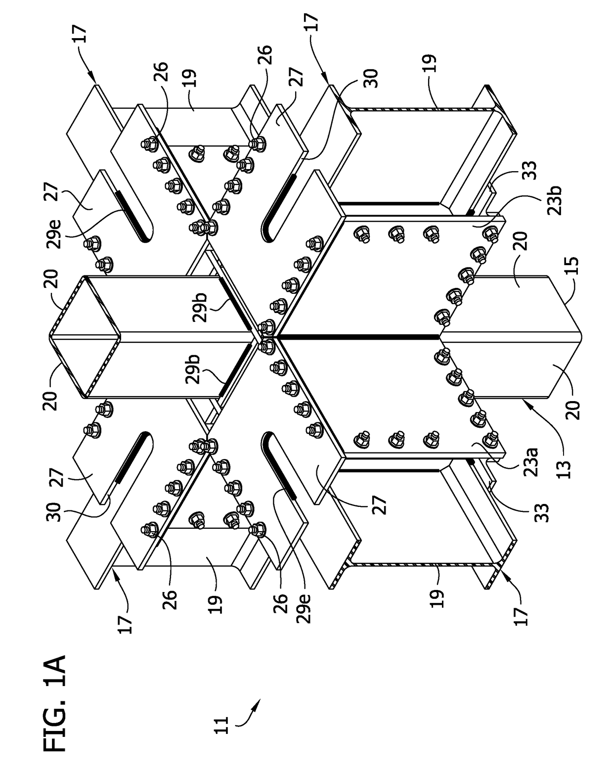 Moment resisting bi-axial beam-to-column joint connection