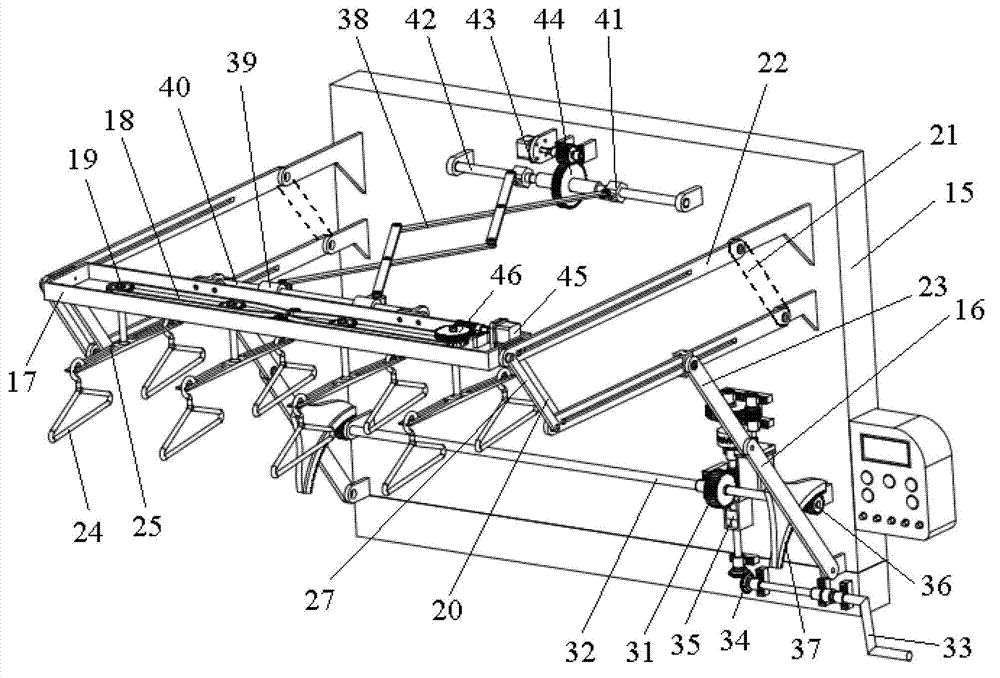 Liftable Clothes airing rack capable of rotating along with light